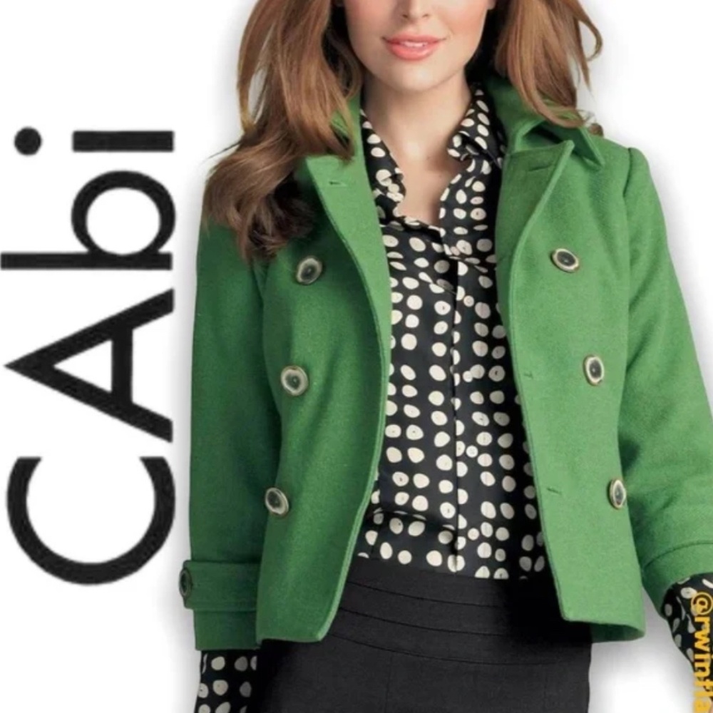 Gorgeous green structured Cabi peacoat